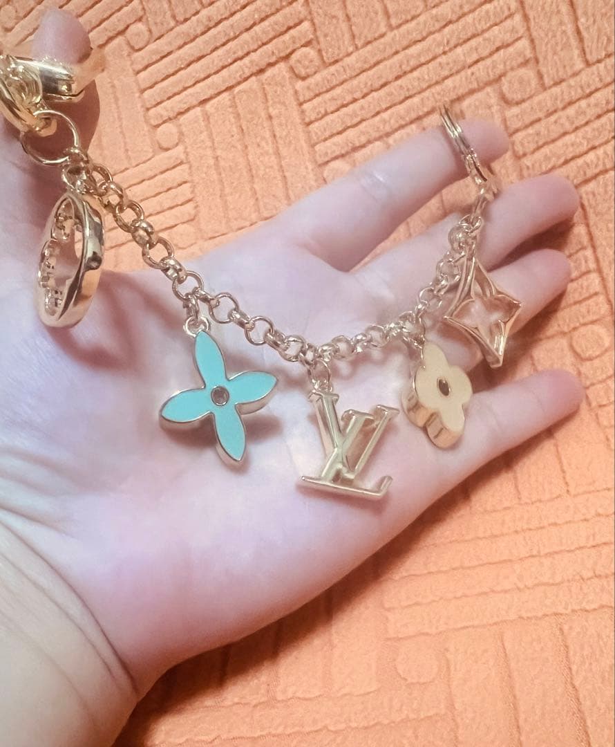 Fleur de Monogram Bag Charm Chain